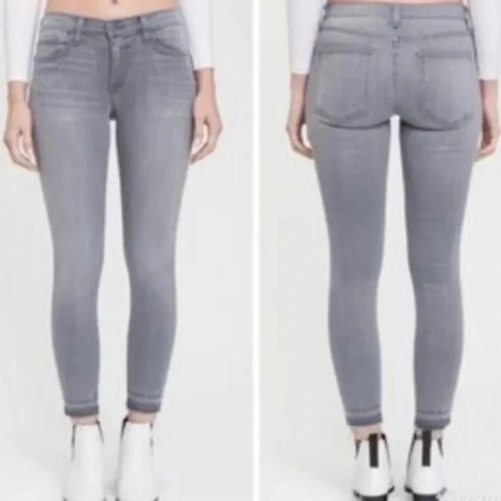 Pistola Women's Gray Tencel Raw Hem Skinny Jeans Size 30